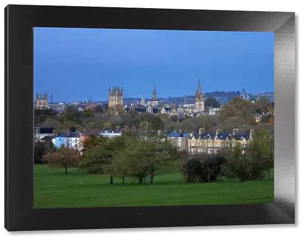 The city skyline from South Park, Oxford, Oxfordshire, England, UK