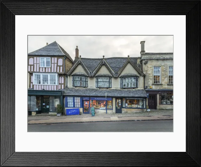 Framed Print : Farm shop, High street, Burford, Oxfordshire, England, UK Framed Print : Farm shop, High street, Burford, Oxfordshire, England, UK