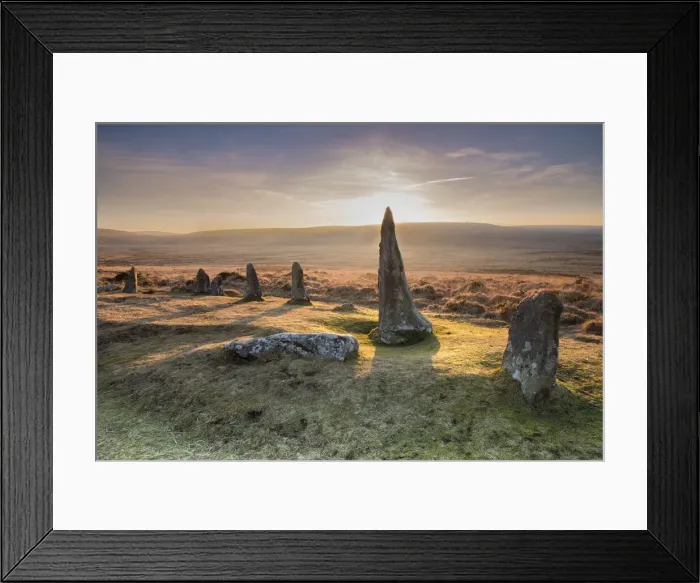 Framed Print : Scorhill Stone Circle, Devon, England, UK Framed Print : Scorhill Stone Circle, Devon, England, UK
