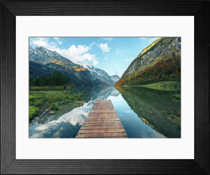 Framed Print : Lake Konigsee, Berchtesgaden National Park, Berchtesgadener Land, Bavaria, Germany