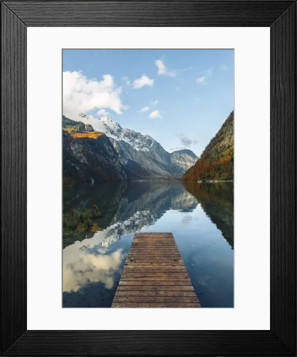 Framed Print : Lake Konigsee, Berchtesgaden National Park, Berchtesgadener Land, Bavaria, Germany