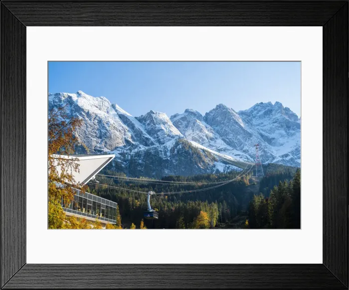 Framed Print : Zugspitze cableway, Eibsee, Garmisch-Partenkirchen, Bavaria, Germany Framed Print : Zugspitze cableway, Eibsee, Garmisch-Partenkirchen, Bavaria, Germany