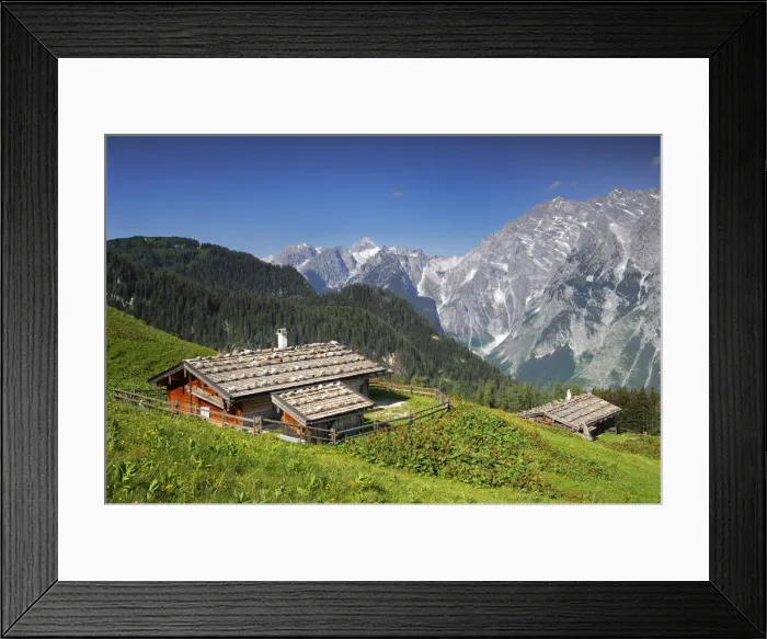 Framed Print : Priesbergalm against Watzmann east face, 2380 m, National Park Berchtesgaden, Alps Framed Print : Priesbergalm against Watzmann east face, 2380 m, National Park Berchtesgaden, Alps