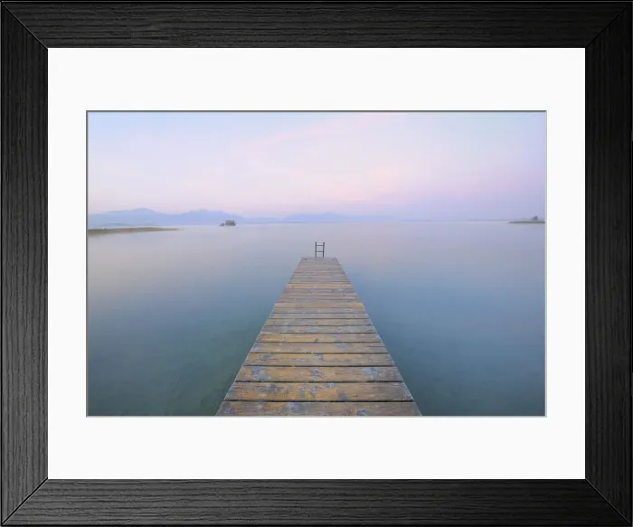 Framed Print : Jetty at lake Chiemsee, Chiemgau, Bavaria, Germany Framed Print : Jetty at lake Chiemsee, Chiemgau, Bavaria, Germany