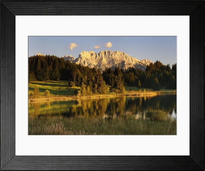 Framed Print : Lake Geroldsee against Karwendel range, Werdenfelser Land, Bavaria, Germany, Europe Framed Print : Lake Geroldsee against Karwendel range, Werdenfelser Land, Bavaria, Germany, Europe