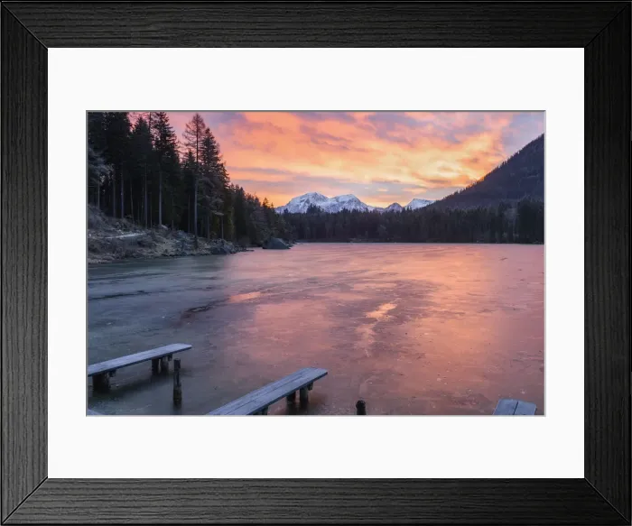 Framed Print : Lake Hintersee at dusk, National Park Berchtesgaden, Alps, Bavaria, Germany Framed Print : Lake Hintersee at dusk, National Park Berchtesgaden, Alps, Bavaria, Germany