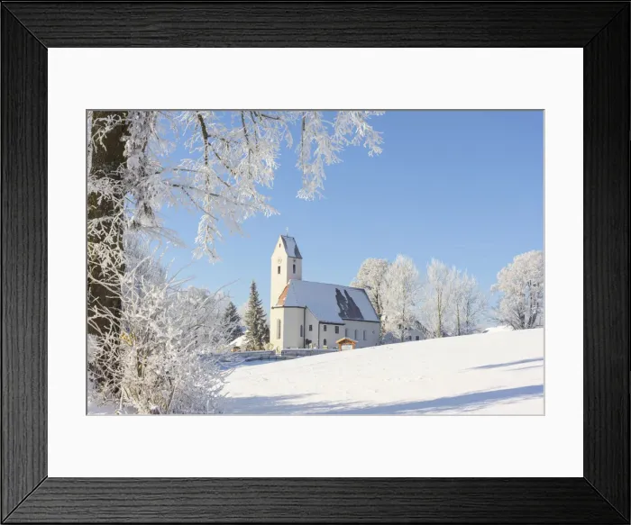 Framed Print : Church St. Martin Zell, Zell, Toezer Land, Upper Bavaria, Alps, Isarwinkel, Upper Bavaria
