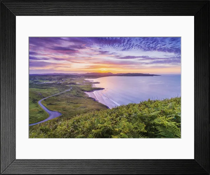 Framed Print : Ireland, Co. Donegal, Fanad, Ballymastocker bay overview at dusk Framed Print : Ireland, Co. Donegal, Fanad, Ballymastocker bay overview at dusk