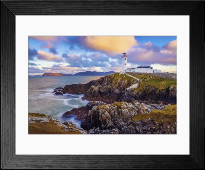Framed Print : Ireland, Co. Donegal, Fanad, Fanad lighthouse at dusk Framed Print : Ireland, Co. Donegal, Fanad, Fanad lighthouse at dusk