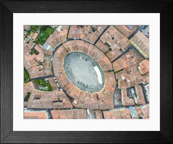 Framed Print : Italy, Tuscany, Lucca, Piazza dell Anfiteatro