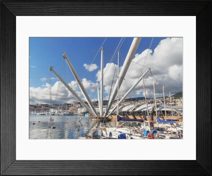 Framed Print : Bigo, Porto Antico (Old Port), Genoa, Liguria, Italy