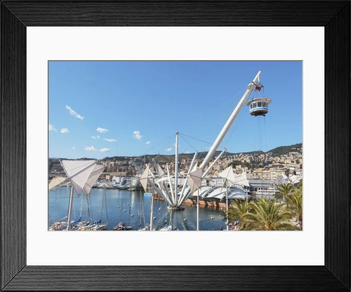 Framed Print : Bigo, Porto Antico (Old Port), Genoa, Liguria, Italy Framed Print : Bigo, Porto Antico (Old Port), Genoa, Liguria, Italy