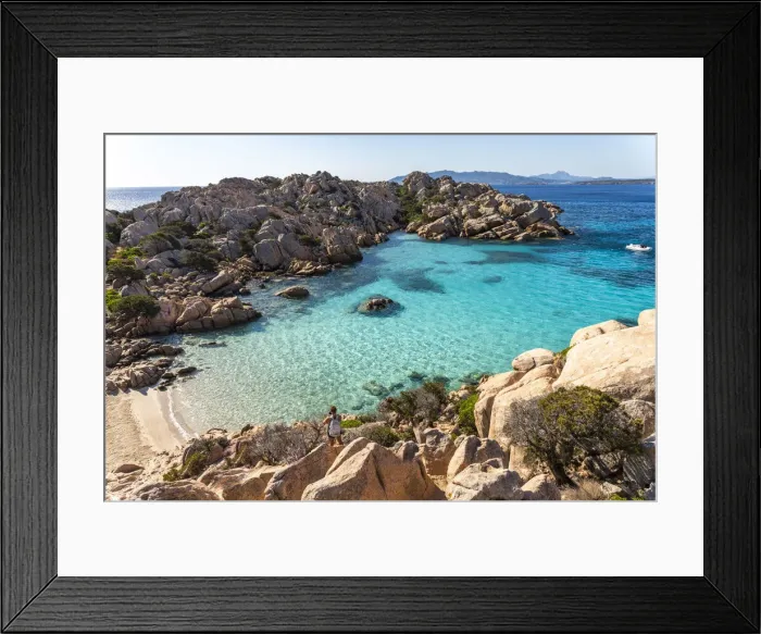 Framed Print : Cala Coticcio at Caprera Island, La Maddalena Archipelago, Sardinia, Italy Framed Print : Cala Coticcio at Caprera Island, La Maddalena Archipelago, Sardinia, Italy