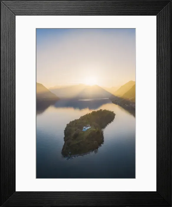 Framed Print : Comacina island, Lake Como, Lombardy, Italy Framed Print : Comacina island, Lake Como, Lombardy, Italy
