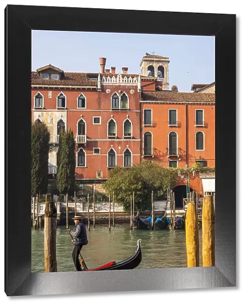 Gondolier in Venice, Veneto, Italy