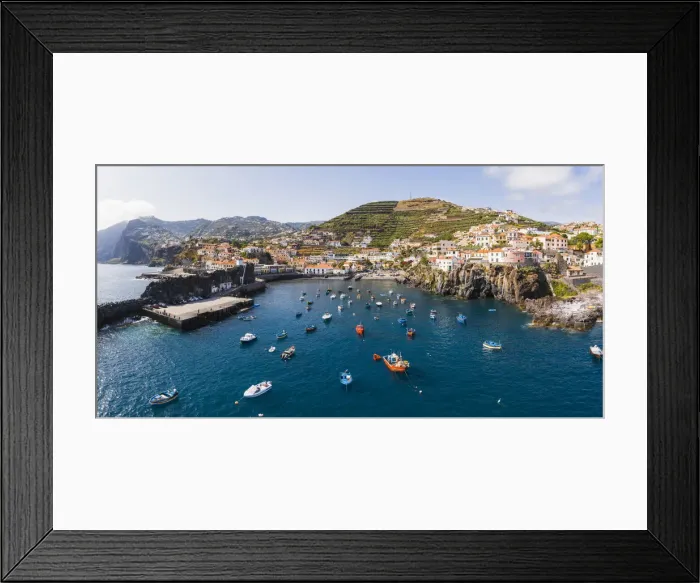 Framed Print : Camara de Lobos harbor, Madeira island, Portugal, Europe Framed Print : Camara de Lobos harbor, Madeira island, Portugal, Europe