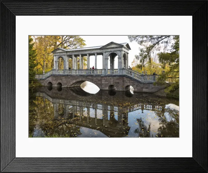 Framed Print : The Siberian Marble Gallery, or Marble Bridge, a decorative pedestrian roofed Palladian Framed Print : The Siberian Marble Gallery, or Marble Bridge, a decorative pedestrian roofed Palladian