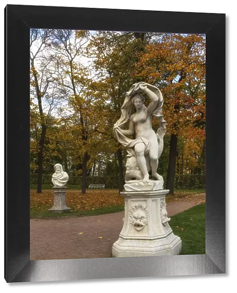 Galatea and Boreas statues in Catherine Park, Pushkin (Tsarskoye Selo), near St