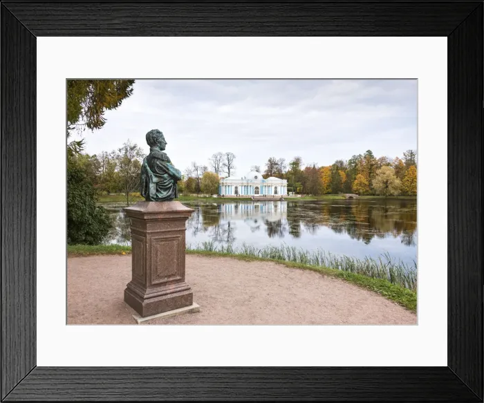 Framed Print : Bust of Nicholas Alexandrovich, Tsesarevich of Russia, with Grotto pavilion in Framed Print : Bust of Nicholas Alexandrovich, Tsesarevich of Russia, with Grotto pavilion in