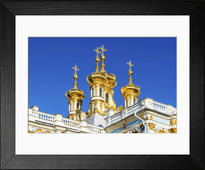 Framed Print : Golden domes of the Church of the Resurrection, Catherine Palace Framed Print : Golden domes of the Church of the Resurrection, Catherine Palace