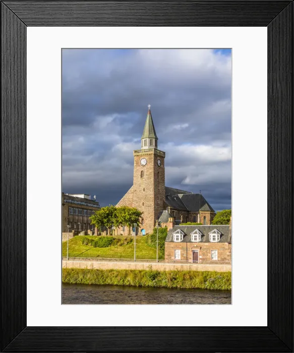 Framed Print : Old High Church along the river Ness, Inverness, Scotland, United Kingdom