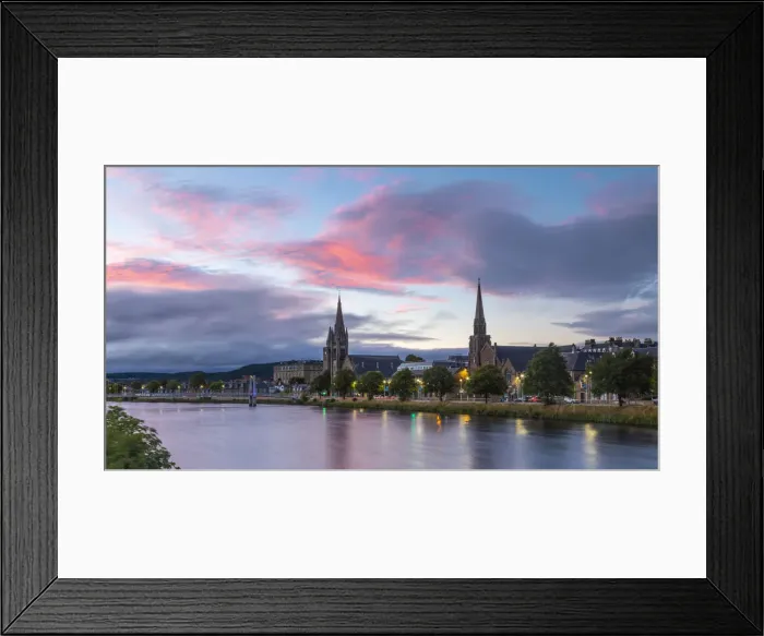Framed Print : Free Church of Scotland, Old High Church and Greig Street Bridge on the river Ness Framed Print : Free Church of Scotland, Old High Church and Greig Street Bridge on the river Ness