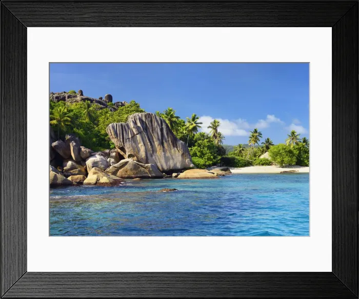 Framed Print : East Africa, Indian Ocean, Seychelles, Big Sister Island, tropical beach Grand Soer Framed Print : East Africa, Indian Ocean, Seychelles, Big Sister Island, tropical beach Grand Soer