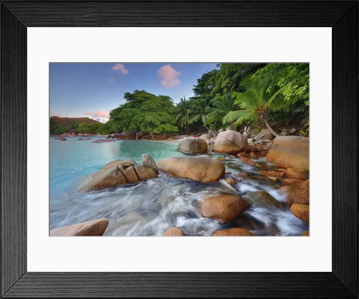 Framed Print : East Africa, Indian Ocean, Seychelles, Praslin Island, Anse Lazio Framed Print : East Africa, Indian Ocean, Seychelles, Praslin Island, Anse Lazio