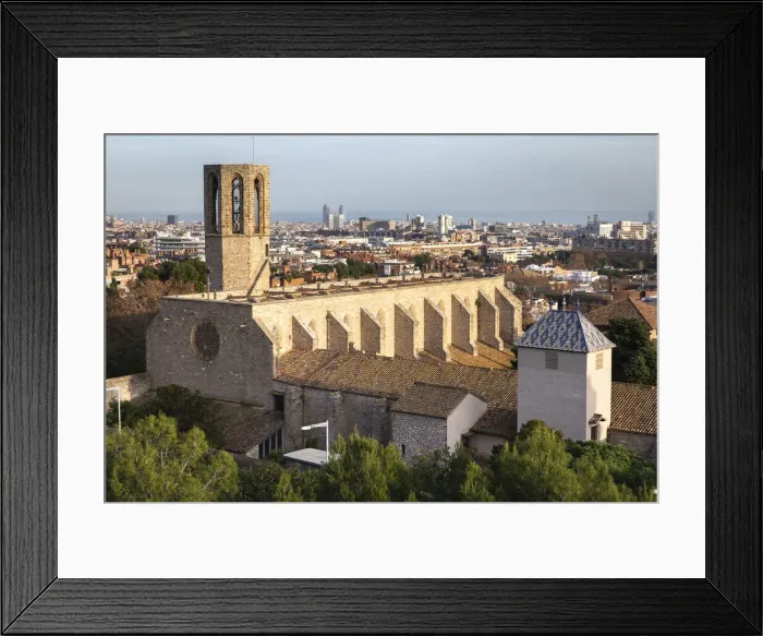 Framed Print : Spain, Catalonia, Barcelona, Pedralbes Monastery, Panoramic view of Barcelona Framed Print : Spain, Catalonia, Barcelona, Pedralbes Monastery, Panoramic view of Barcelona
