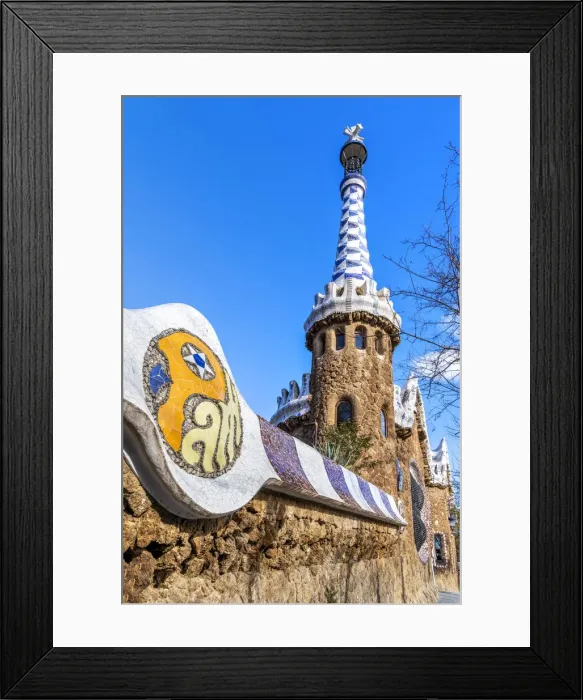 Framed Print : Porters Residence pavilion, Park Guell, Barcelona, Catalonia, Spain Framed Print : Porters Residence pavilion, Park Guell, Barcelona, Catalonia, Spain