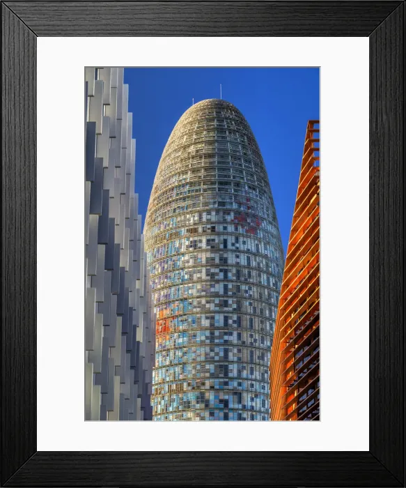 Framed Print : Torre Glories formerly known also as Torre Agbar, Barcelona, Catalonia, Spain Framed Print : Torre Glories formerly known also as Torre Agbar, Barcelona, Catalonia, Spain