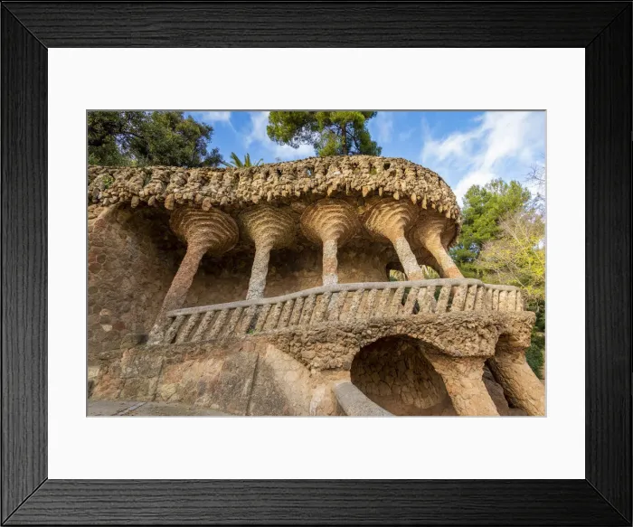 Framed Print : Viaduct path, Park Guell, Barcelona, Catalonia, Spain Framed Print : Viaduct path, Park Guell, Barcelona, Catalonia, Spain