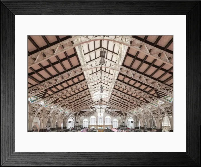 Framed Print : Spain, Comunidad Valenciana, Valencia, The covering of Valencia Central Market Framed Print : Spain, Comunidad Valenciana, Valencia, The covering of Valencia Central Market