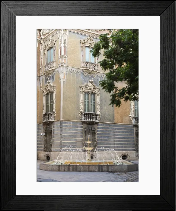 Framed Print : Spain, Comunidad Valenciana, Valencia, Fountain in front of the Ceramics Museum Framed Print : Spain, Comunidad Valenciana, Valencia, Fountain in front of the Ceramics Museum
