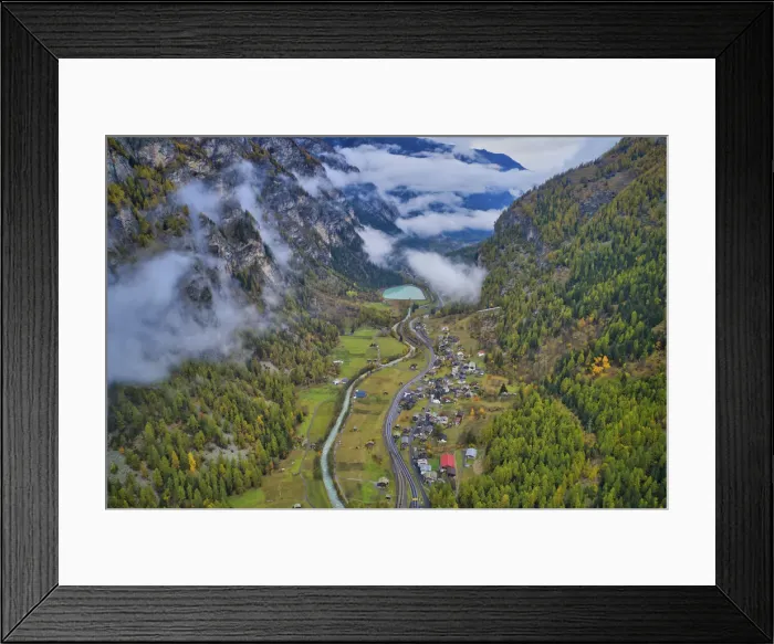 Framed Print : View from above, Zermatt, Switzerland Framed Print : View from above, Zermatt, Switzerland