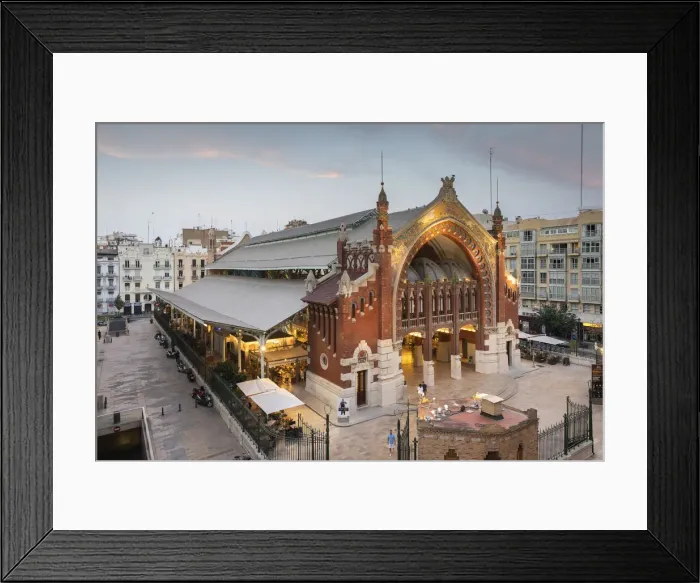 Framed Print : Spain, Comunidad Valenciana, Valencia, Colons market at dusk Framed Print : Spain, Comunidad Valenciana, Valencia, Colons market at dusk