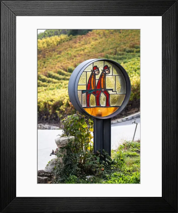 Framed Print : Switzerland, Canton of Valais, Saillon, One of the artworks of the Sentier des Vitraux Framed Print : Switzerland, Canton of Valais, Saillon, One of the artworks of the Sentier des Vitraux