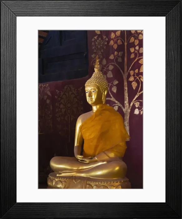 Framed Print : Thailand, Lampang, Wat Phrathat Lampang Luang, golden buddha Framed Print : Thailand, Lampang, Wat Phrathat Lampang Luang, golden buddha