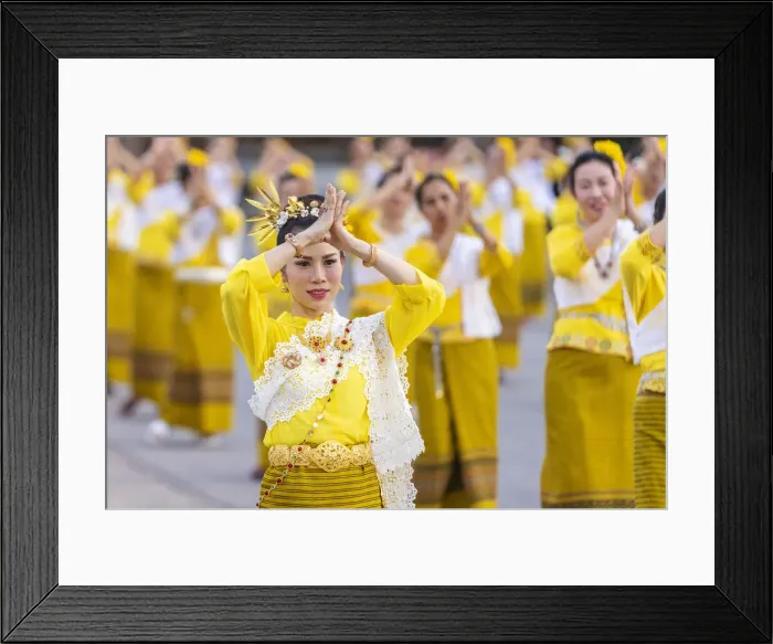 Framed Print : Thailand, Lampang, Wat Phrathat Lampang Luang, Thai dancers Framed Print : Thailand, Lampang, Wat Phrathat Lampang Luang, Thai dancers