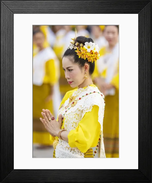 Framed Print : Thailand, Lampang, Wat Phrathat Lampang Luang, Thai dancer Framed Print : Thailand, Lampang, Wat Phrathat Lampang Luang, Thai dancer