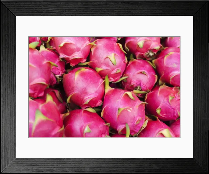 Framed Print : Thailand, Chiang mai, dragonfruit for sale at Thai market stall Framed Print : Thailand, Chiang mai, dragonfruit for sale at Thai market stall