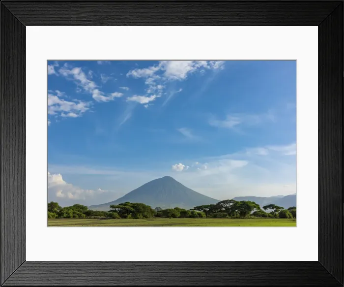 Framed Print : africa, Tanzania, Natron Lake area. The landscape with the impressive volcano Ol Doinyo Framed Print : africa, Tanzania, Natron Lake area. The landscape with the impressive volcano Ol Doinyo