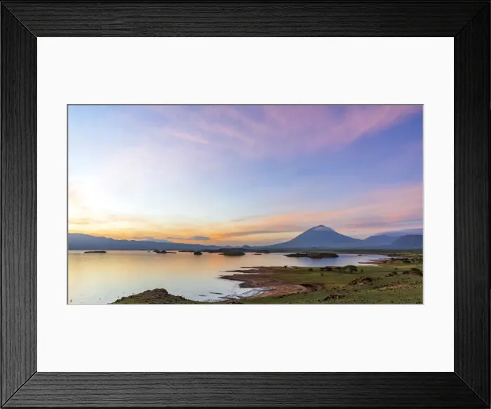 Framed Print : africa, Tanzania, Natron Lake area. The landscape with the volcano Ol Doinyo Lengai in Framed Print : africa, Tanzania, Natron Lake area. The landscape with the volcano Ol Doinyo Lengai in