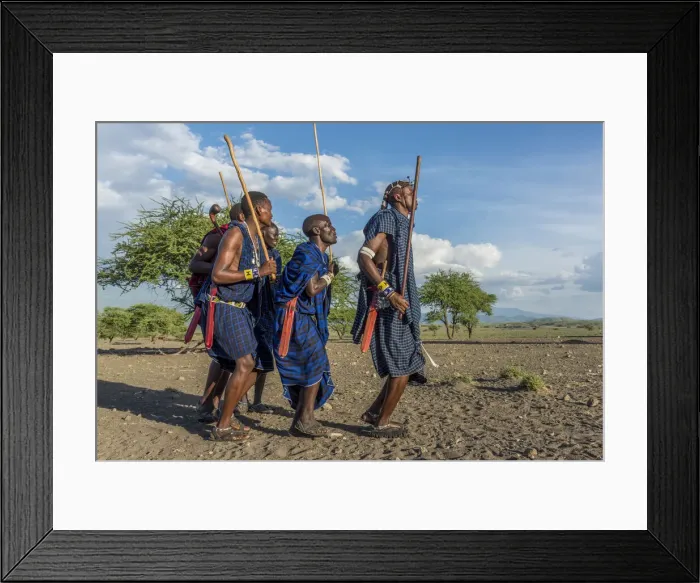 Framed Print : africa, Tanzania, Natron Lake area. A group of traditionally dressed msai men Framed Print : africa, Tanzania, Natron Lake area. A group of traditionally dressed msai men