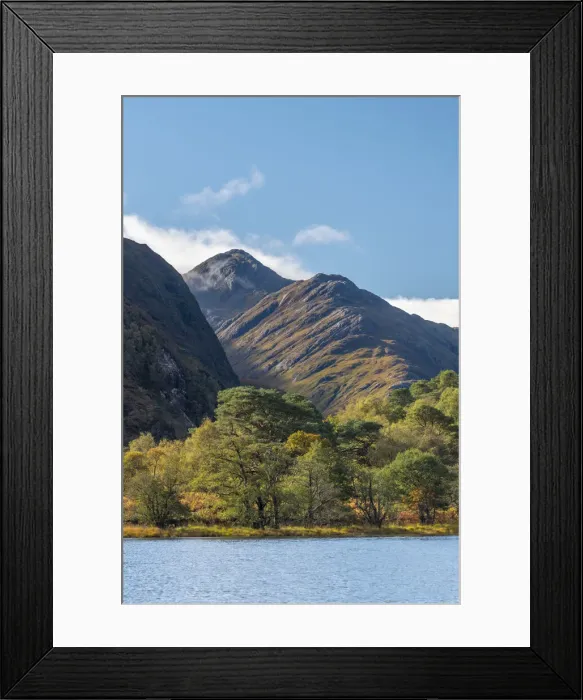 Framed Print : UK, Scotland, Highland, Loch Shiel, peaks of Sgurr Ghiubhsachain and Meall a