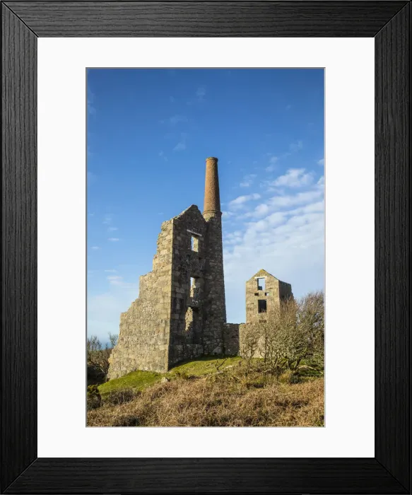 Framed Print : Carn Galver Engine House, Cornwall, England, UK Framed Print : Carn Galver Engine House, Cornwall, England, UK