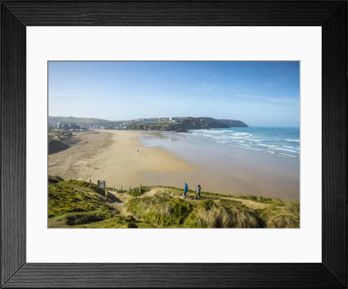 Framed Print : Perranporth, North Cornwall Coast, Cornwall, England, UK