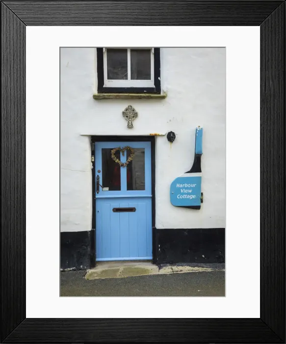 Framed Print : Door to old cottage, Polperro, Cornwall, England, UK Framed Print : Door to old cottage, Polperro, Cornwall, England, UK