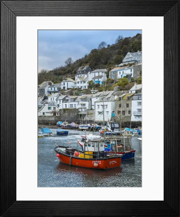Framed Print : Harbour, Polperro, Cornwall, England, UK Framed Print : Harbour, Polperro, Cornwall, England, UK