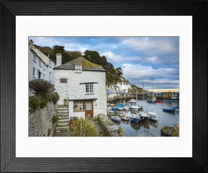 Framed Print : Harbour, Polperro, Cornwall, England, UK Framed Print : Harbour, Polperro, Cornwall, England, UK
